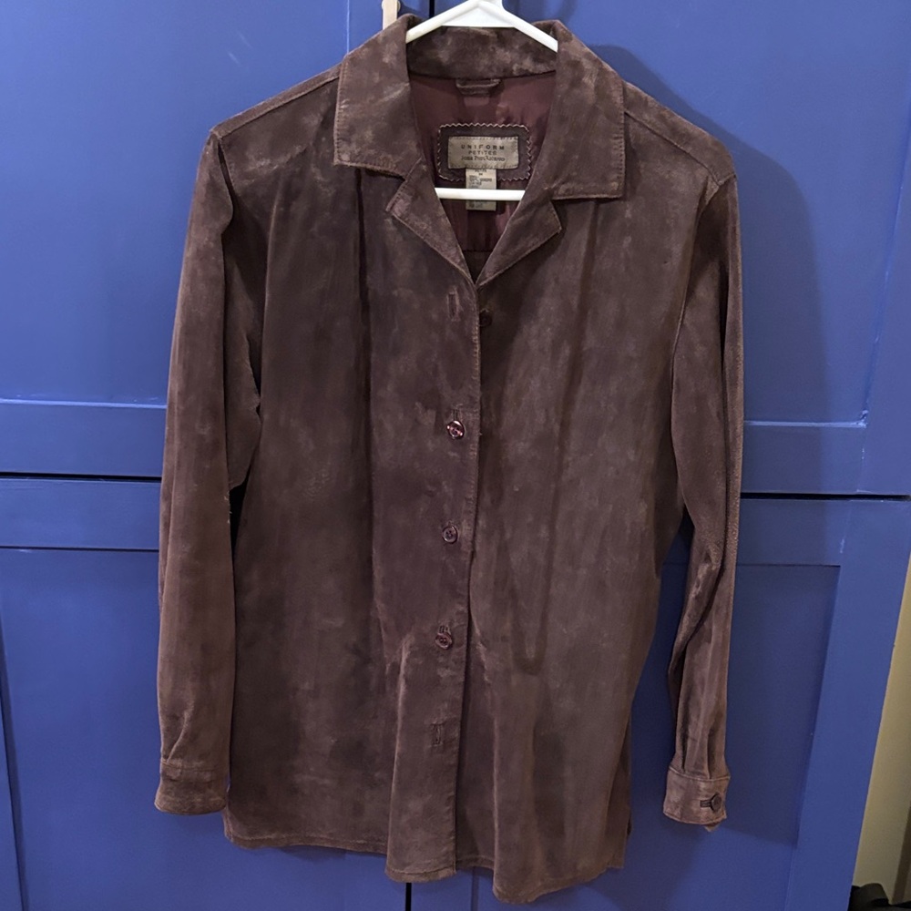 JohnPaulRichard Women's Suede Shirt/Jacket in Deep Brown